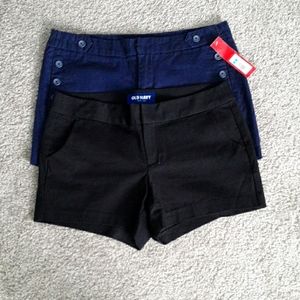 Shorts one black and one blue